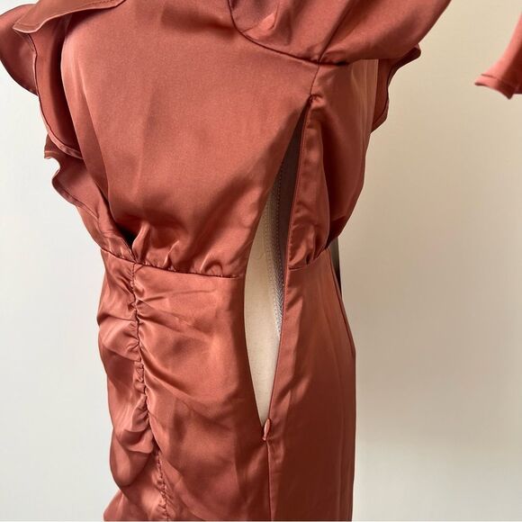 Majorelle Nelly Mini Dress Terracotta Brown NEW Size Small - Picture 9 of 11
